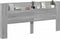 vidaXL - Hoofdbordkast - met - LED - 220x16,5x103,5 - cm - grijs - sonoma - eikenkleur