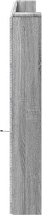 vidaXL - Hoofdbordkast - met - LED - 220x16,5x103,5 - cm - grijs - sonoma - eikenkleur