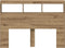 vidaXL - Hoofdbordkast - met - LED - artisan - 140x17x102 - cm - eikenkleurig