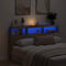 vidaXL - Hoofdbordkast - met - LED - artisan - 180x17x102 - cm - eikenkleurig