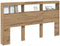 vidaXL - Hoofdbordkast - met - LED - artisan - 180x17x102 - cm - eikenkleurig