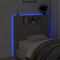 vidaXL - Hoofdbordkast - met - LED-verlichting - 100x16,5x103,5 - cm - betongrijs