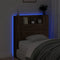 vidaXL - Hoofdbordkast - met - LED-verlichting - 100x16,5x103,5 - cm - bruin - eiken