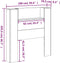vidaXL - Hoofdbordkast - met - LED-verlichting - 100x16,5x103,5 - cm - betongrijs