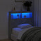 vidaXL - Hoofdbordkast - met - LED-verlichting - 100x17x102 - cm - betongrijs