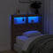 vidaXL - Hoofdbordkast - met - LED-verlichting - 100x17x102 - cm - bruin - eiken