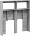 vidaXL - Hoofdbordkast - met - LED-verlichting - 100x17x102 - cm - grijs - sonoma