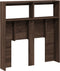 vidaXL - Hoofdbordkast - met - LED-verlichting - 100x17x102 - cm - bruin - eiken