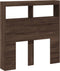 vidaXL - Hoofdbordkast - met - LED-verlichting - 100x17x102 - cm - bruin - eiken