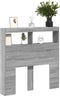 vidaXL - Hoofdbordkast - met - LED-verlichting - 100x17x102 - cm - grijs - sonoma