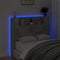 vidaXL - Hoofdbordkast - met - LED-verlichting - 120x16,5x103,5 - cm - betongrijs