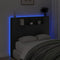 vidaXL - Hoofdbordkast - met - LED-verlichting - 120x16,5x103,5 - cm - zwart