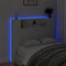 vidaXL - Hoofdbordkast - met - LED-verlichting - 120x16,5x103,5 - cm - wit