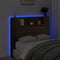 vidaXL - Hoofdbordkast - met - LED-verlichting - 120x16,5x103,5 - cm - bruin - eiken