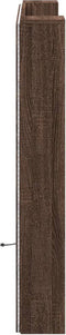 vidaXL - Hoofdbordkast - met - LED-verlichting - 120x16,5x103,5 - cm - bruin - eiken