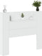 vidaXL - Hoofdbordkast - met - LED-verlichting - 120x16,5x103,5 - cm - wit