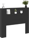 vidaXL - Hoofdbordkast - met - LED-verlichting - 120x16,5x103,5 - cm - zwart
