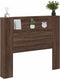 vidaXL - Hoofdbordkast - met - LED-verlichting - 120x16,5x103,5 - cm - bruin - eiken