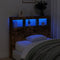 vidaXL - Hoofdbordkast - met - LED-verlichting - 120x17x102 - cm - gerookt - eiken