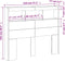 vidaXL - Hoofdbordkast - met - LED-verlichting - 120x17x102 - cm - betongrijs