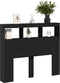 vidaXL - Hoofdbordkast - met - LED-verlichting - 120x17x102 - cm - zwart