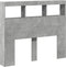 vidaXL - Hoofdbordkast - met - LED-verlichting - 120x17x102 - cm - betongrijs