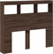 vidaXL - Hoofdbordkast - met - LED-verlichting - 120x17x102 - cm - bruin - eiken