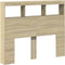 vidaXL - Hoofdbordkast - met - LED-verlichting - 120x17x102 - cm - sonoma - eiken