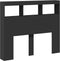 vidaXL - Hoofdbordkast - met - LED-verlichting - 120x17x102 - cm - zwart