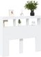 vidaXL - Hoofdbordkast - met - LED-verlichting - 120x17x102 - cm - wit