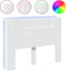 vidaXL - Hoofdbordkast - met - LED-verlichting - 140x16,5x103,5 - cm - wit