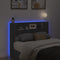 vidaXL - Hoofdbordkast - met - LED-verlichting - 140x16,5x103,5 - cm - zwart