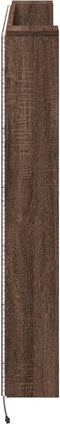 vidaXL - Hoofdbordkast - met - LED-verlichting - 140x16,5x103,5 - cm - bruin - eiken