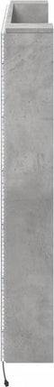 vidaXL - Hoofdbordkast - met - LED-verlichting - 140x16,5x103,5 - cm - betongrijs