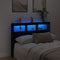 vidaXL - Hoofdbordkast - met - LED-verlichting - 140x17x102 - cm - zwart