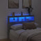 vidaXL - Hoofdbordkast - met - LED-verlichting - 140x17x102 - cm - betongrijs
