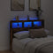 vidaXL - Hoofdbordkast - met - LED-verlichting - 140x17x102 - cm - gerookt - eiken