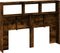 vidaXL - Hoofdbordkast - met - LED-verlichting - 140x17x102 - cm - gerookt - eiken
