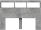 vidaXL - Hoofdbordkast - met - LED-verlichting - 140x17x102 - cm - betongrijs