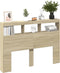 vidaXL - Hoofdbordkast - met - LED-verlichting - 140x17x102 - cm - sonoma - eiken