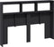 vidaXL - Hoofdbordkast - met - LED-verlichting - 140x17x102 - cm - zwart