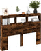 vidaXL - Hoofdbordkast - met - LED-verlichting - 140x17x102 - cm - gerookt - eiken
