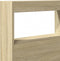 vidaXL - Hoofdbordkast - met - LED-verlichting - 140x17x102 - cm - sonoma - eiken