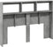 vidaXL - Hoofdbordkast - met - LED-verlichting - 140x17x102 - cm - betongrijs