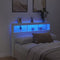 vidaXL - Hoofdbordkast - met - LED-verlichting - 140x17x102 - cm - wit