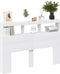 vidaXL - Hoofdbordkast - met - LED-verlichting - 140x17x102 - cm - wit