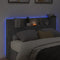 vidaXL - Hoofdbordkast - met - LED-verlichting - 160x16,5x103,5 - cm - betongrijs