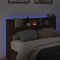 vidaXL - Hoofdbordkast - met - LED-verlichting - 160x16,5x103,5 - cm - bruin - eiken