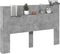 vidaXL - Hoofdbordkast - met - LED-verlichting - 160x16,5x103,5 - cm - betongrijs