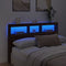 vidaXL - Hoofdbordkast - met - LED-verlichting - 160x17x102 - cm - bruin - eiken